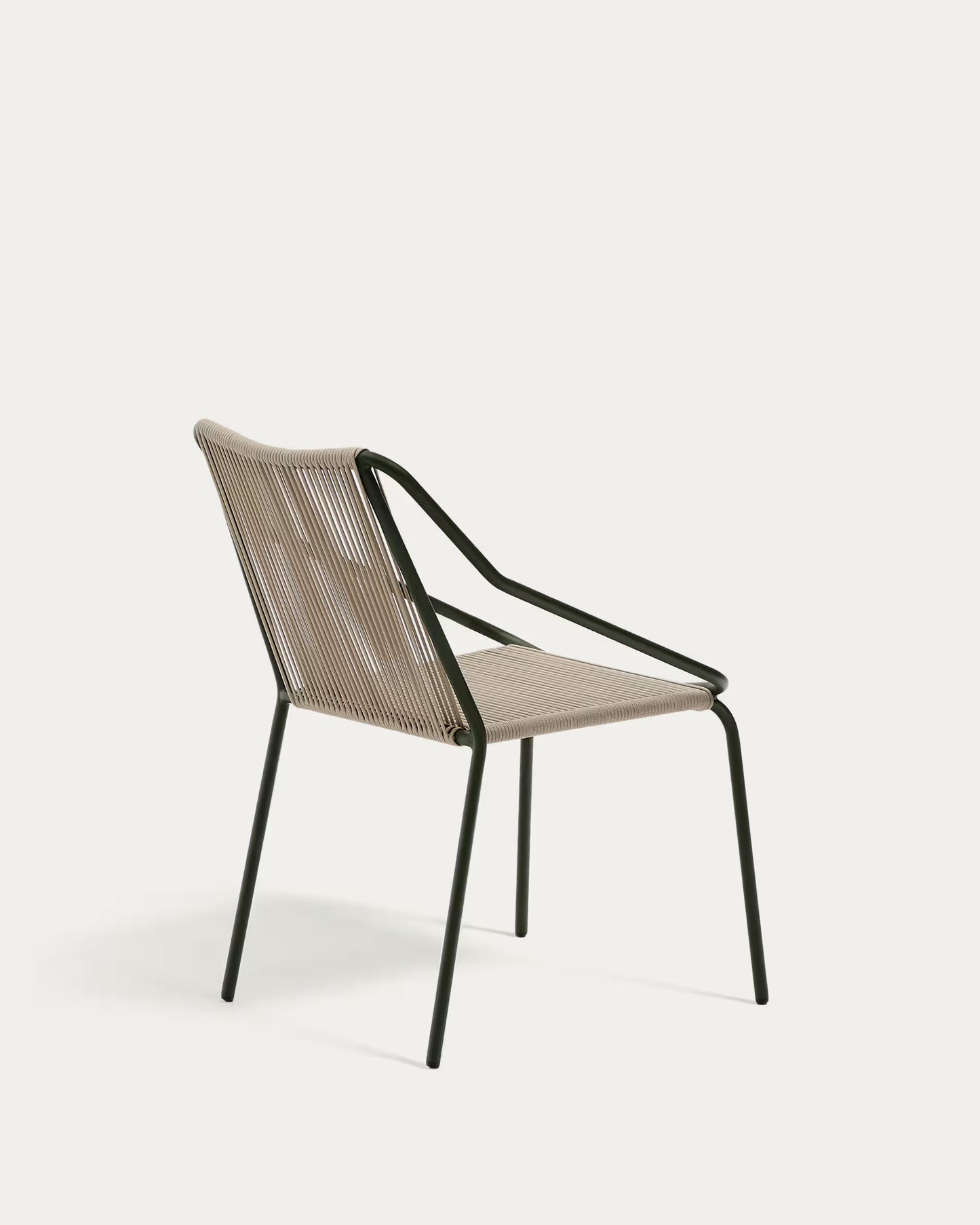 Ecru Rope and Green Steel Chair