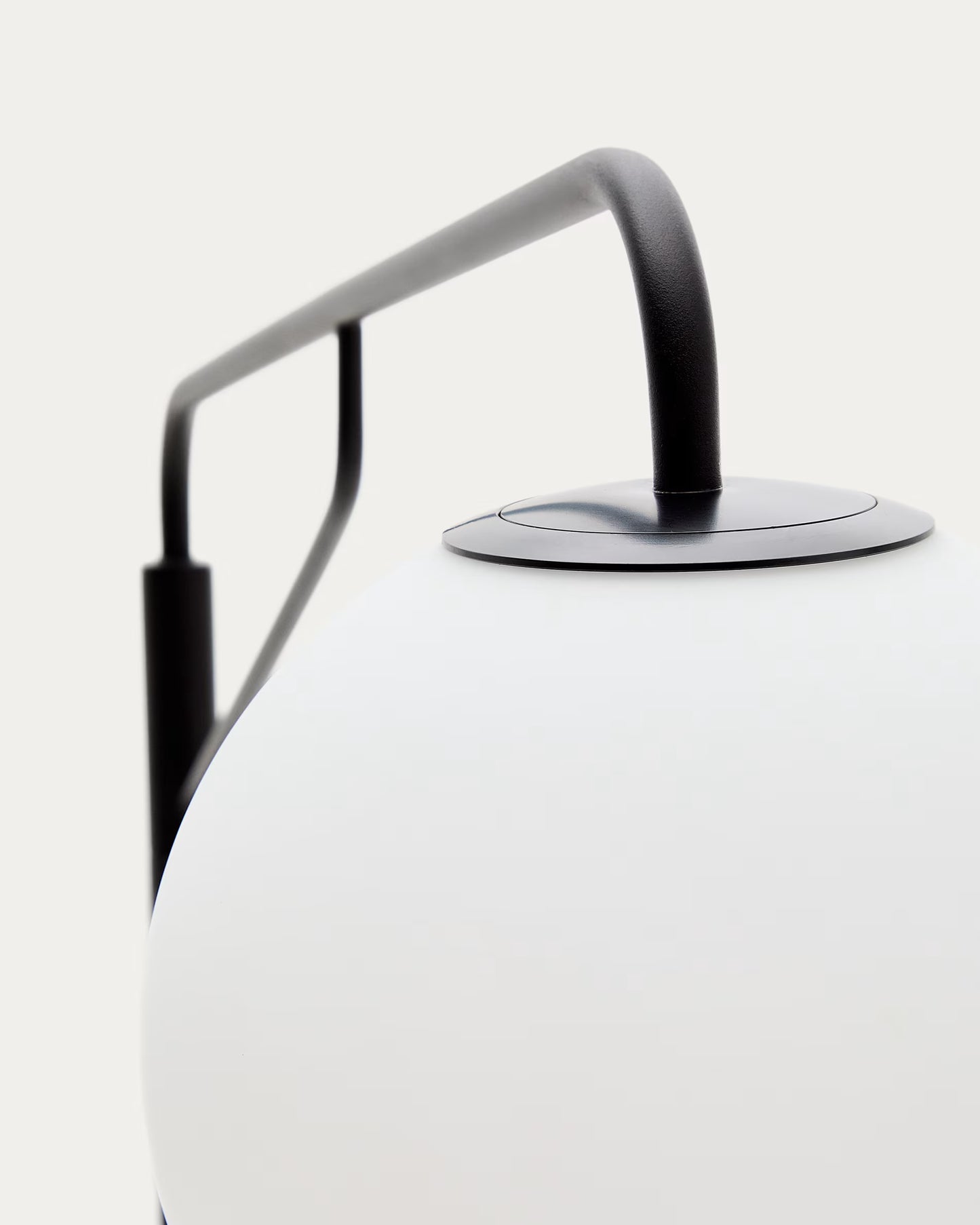 Steel Floor Lamp with Frosted Glass Shad