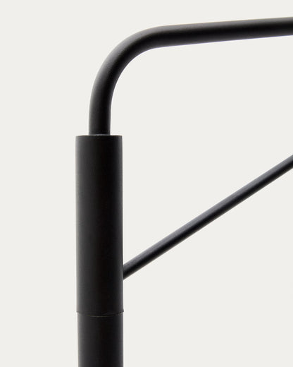 Steel Floor Lamp with Frosted Glass Shad